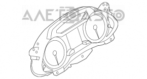 Panoul de instrumente Audi A4 B8 13-14 fără control de croazieră