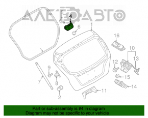 Петля двери багажника правая Ford Fiesta 14-19 5d