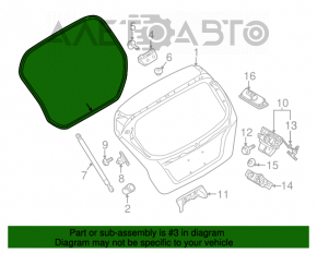 Garnitura ușii portbagajului Ford Fiesta 14-19 5 uși