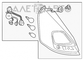 Lampa stânga Ford Fiesta 14-19 restilizat 5 uși