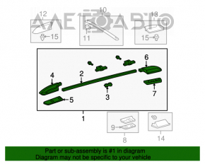 Balustrade longitudinale cu aplicatii pentru Toyota Sequoia 08-16