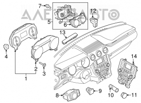 Щиток приборов Ford Mustang mk6 15- usa