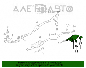 Silencer spate cu teava stanga pentru Subaru Legacy 15-19.