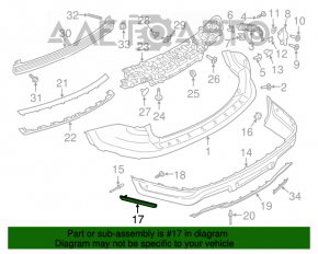 Moldura bara spate dreapta Ford Explorer 18-19, cromată.