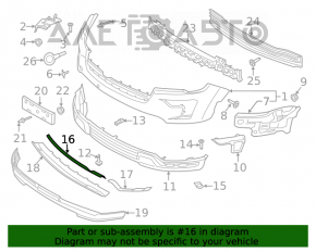 Moldura bara fata centrala Ford Explorer 18-19 restilizat crom