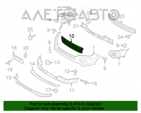 Нижняя решетка переднего бампера Ford Explorer 16-17 рест