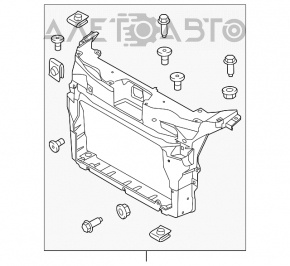 Televizor radiator Ford Explorer 16-19 restilizat 2.3T, 3.5T.