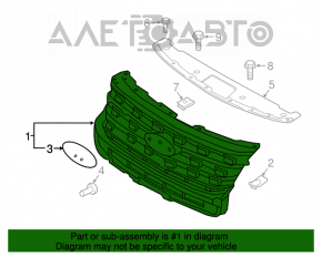 Решетка радиатора grill Ford Explorer 18-19 рест серебро, хром,