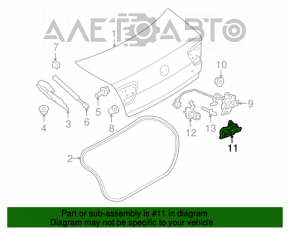 Partea de răspuns a capacului portbagajului Ford Mustang mk6 15- coupe