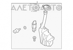 Rezervorul de spălare a parbrizului Ford Mustang mk6 18- nou, neoriginal.