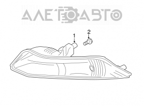 Поворотник дхо/drl левый Ford Mustang mk6 18- рест LED песок