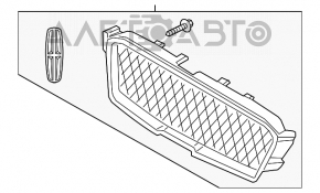 Grila radiator Lincoln MKZ 17-20 gri