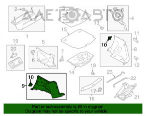 Обшивка арки левая Nissan Versa Note 13-19 царапины