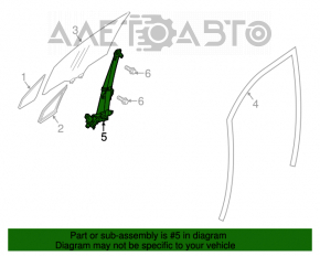 Стеклоподъемник с мотором передний правый Subaru Forester 14-18 SJ
