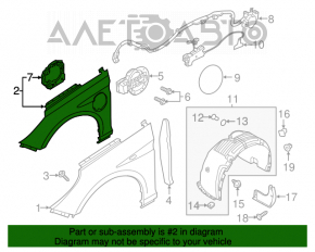 Aripa dreapta fata pentru Hyundai Sonata 18-19, noua, originala OEM.