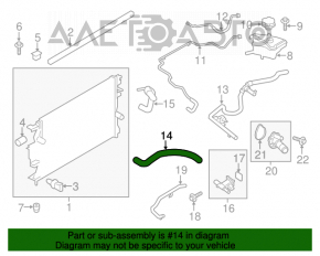 Racordul de răcire superior Ford Fusion mk5 13-20 2.5