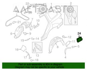 Grila de ventilatie stanga pentru Subaru Forester 08-13 SH, noua, originala OEM