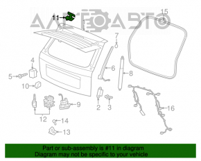 Buclele ușii portbagajului dreapta pentru Jeep Grand Cherokee WK2 11-13