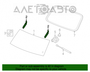 Buclele de sticlă a ușii portbagajului stânga Jeep Grand Cherokee WK2 11-13