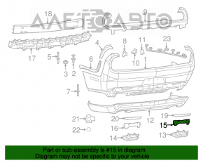 Suport buza bara spate dreapta Dodge Challenger 15-19 rest 3.6 nou original OEM