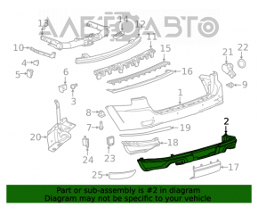 Bara spate goală Jeep Grand Cherokee WK2 11-21, partea de jos, pentru 1 tub