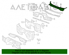 Grila stergatoarelor din plastic pentru Dodge Challenger 09-