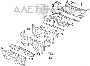 Grila stergatoarelor din plastic pentru Dodge Challenger 09-