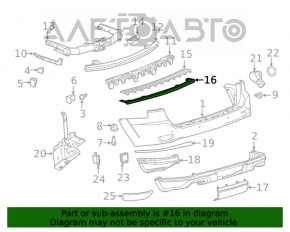 Накладка заднего бампера Jeep Grand Cherokee WK2 11-21 структура царапины