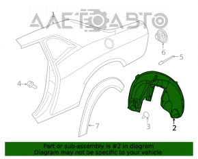 Aripa spate dreapta Dodge Challenger 15-19 restul