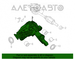 Diferențialul spate reductor pentru Jeep Grand Cherokee WK2 11-13 AWD 3.6 122k.