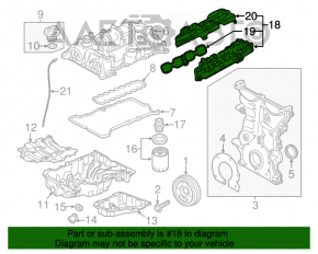 Коллектор впускной Chevrolet Malibu 16-17 1.5T