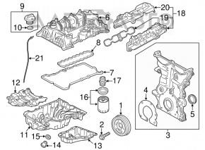 Коллектор впускной Chevrolet Malibu 16-17 1.5T