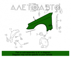 Крыло переднее правое Mercedes W211