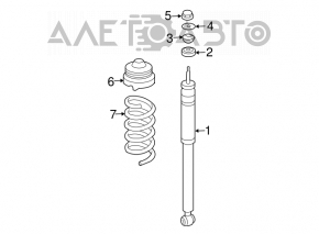 Arcul elicoidal spate stânga Mercedes W211 E350