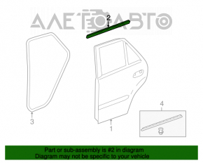 Moldura geamului ușii spate central stânga Mercedes W164 ML