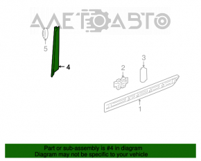 Panoul lateral spate stânga al ușii Mercedes W164 ML 06-11