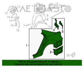 Четверть крыло задняя правая Mercedes W221