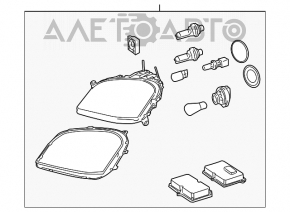 Фара передняя правая Mercedes W164 ML 05-08 голая ксенон под полировку