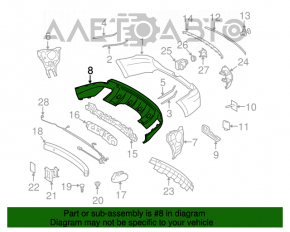 Бампер задний нижняя часть Mercedes W164 ML