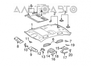 Plafonul de iluminare al portbagajului Mercedes W211