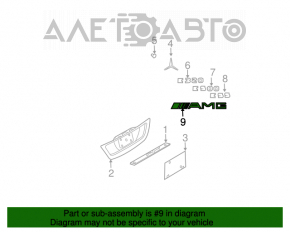 Emblema cu inscripția E550 de pe capacul portbagajului Mercedes W211.