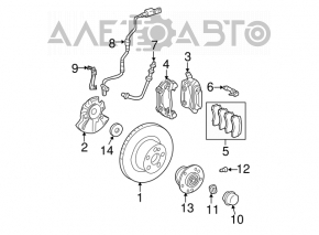 Суппорт передний правый Mercedes W211 E550 4 поршня