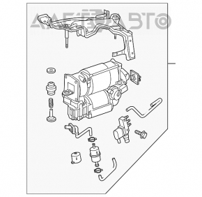 Compresorul suspensiei pneumatice Mercedes W211 E550