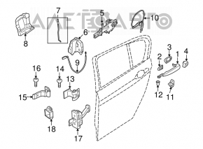 Capacul mânerului exterior al ușii din spate stânga pentru BMW X5 E70 07-13