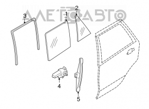Направляющая стекла двери задней правой BMW X5 E70 07-13