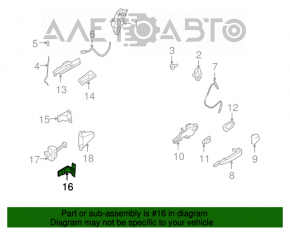 Buclele ușii din spate stânga jos pentru BMW X5 X6 E70 E71 07-13.