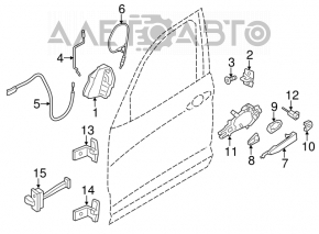 Mecanism maner portiera dreapta fata BMW X5 E70 07-13 nou original OEM