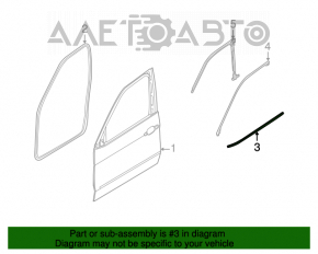 Moldură ușă-sticlă față centrală stânga BMW X5 E70 07-13 crom