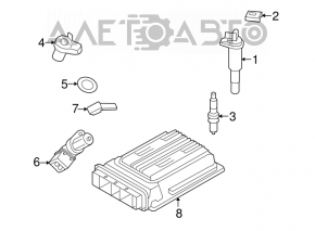 Senzor arbore cotit BMW X5 E70 4.8 N62B48 nou original OEM