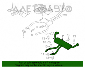 Silencer spate bara BMW X5 E70 07-13 4.8